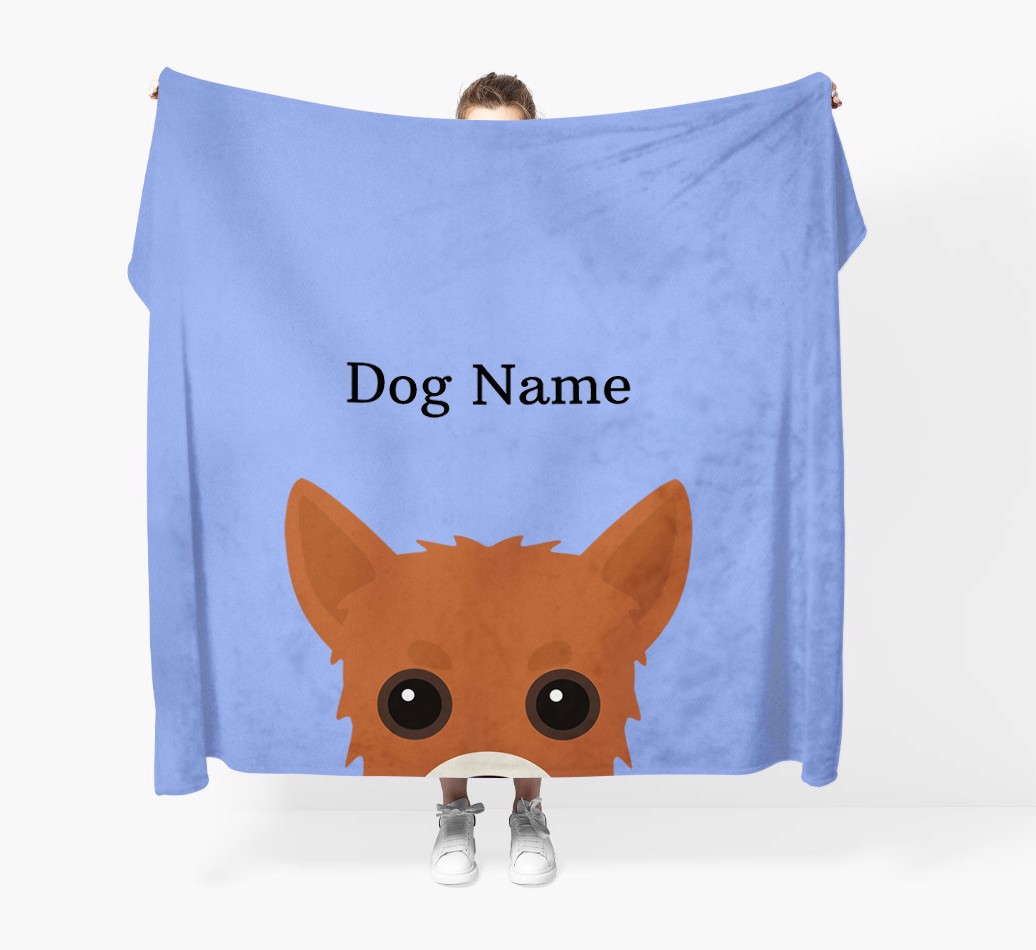 'Peaking Yappicon' - Personalized Blanket - Held by Person
