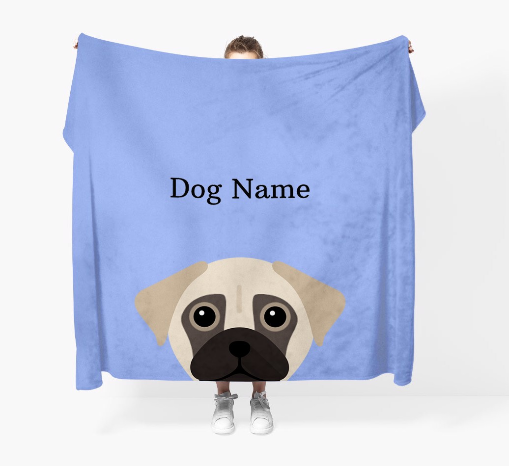 'Peaking Yappicon' - Personalised Blanket - Held by Person