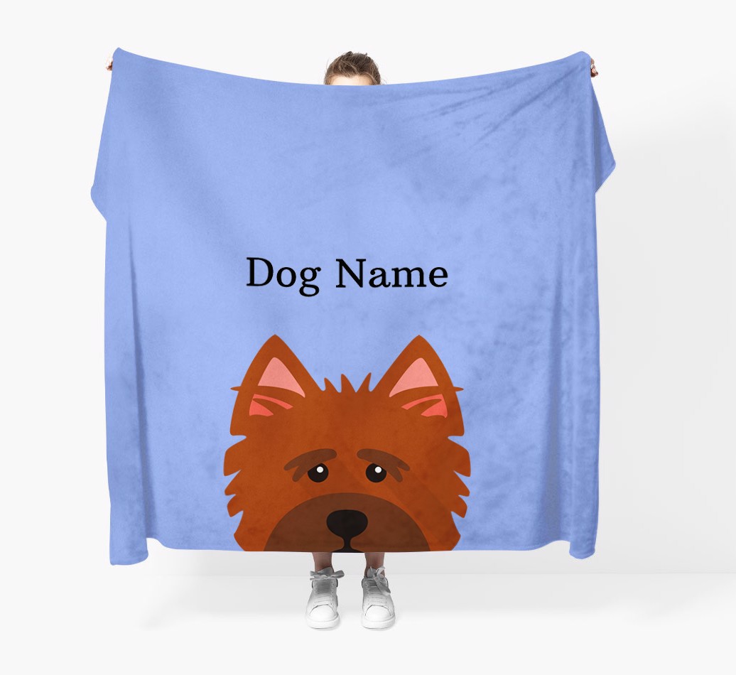 'Peaking Yappicon' - Personalized Blanket - Held by Person