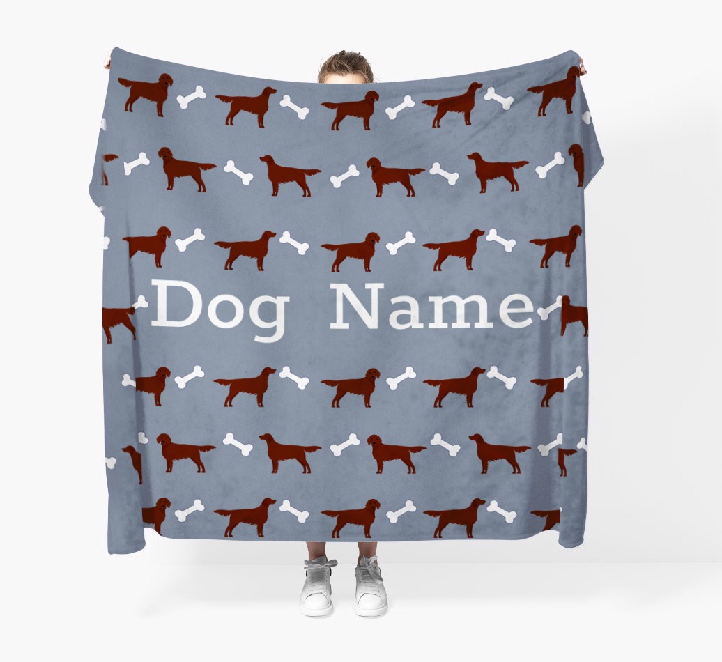 'Bone Pattern' - Personalized Blanket - Held by Person