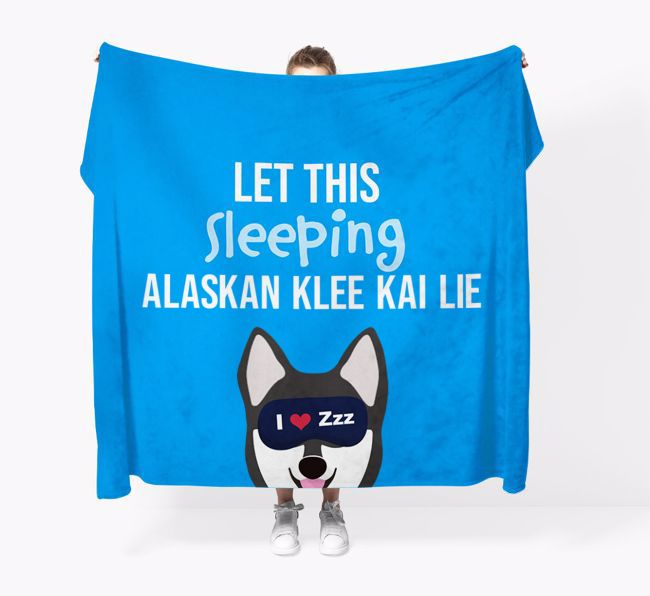 'Let that sleepy dog lie' - Personalised {breedFullName} Blanket