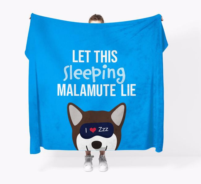 'Let that sleepy dog lie' - Personalised {breedFullName} Blanket