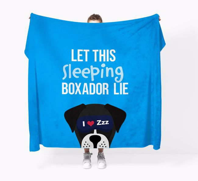 'Let that sleepy dog lie' - Personalized {breedFullName} Blanket