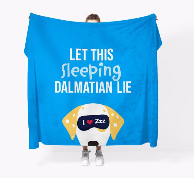 'Let that sleepy dog lie' - Personalized {breedFullName} Blanket