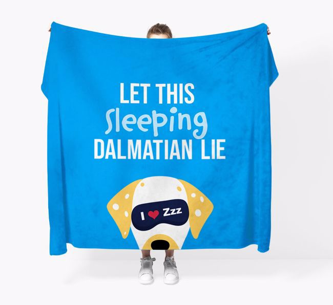 'Let that sleepy dog lie' - Personalised {breedFullName} Blanket