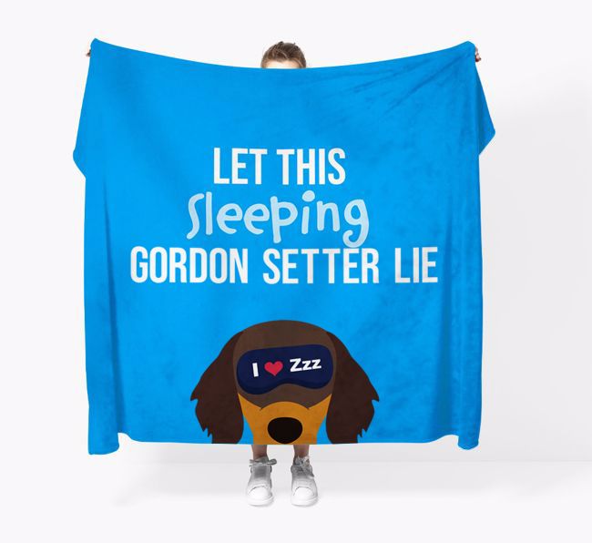 'Let that sleepy dog lie' - Personalised {breedFullName} Blanket