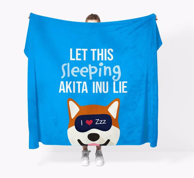 'Let that sleepy dog lie' - Personalized {breedFullName} Blanket