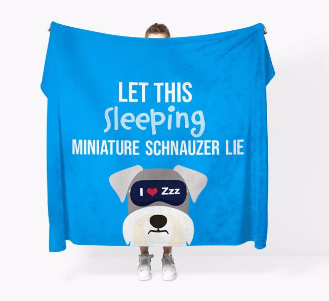 'Let that sleepy dog lie' - Personalized {breedFullName} Blanket