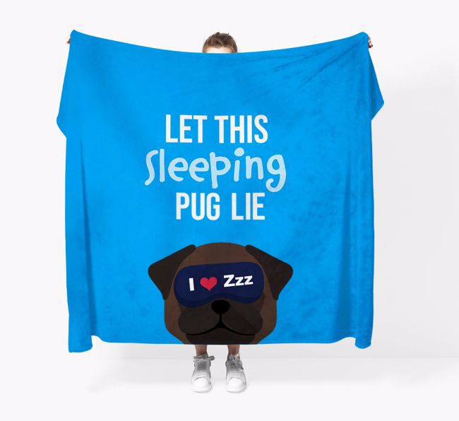 'Let that sleepy dog lie' - Personalized {breedFullName} Blanket