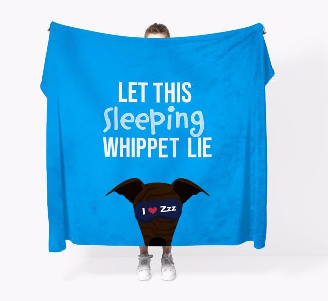 'Let that sleepy dog lie' - Personalised {breedFullName} Blanket