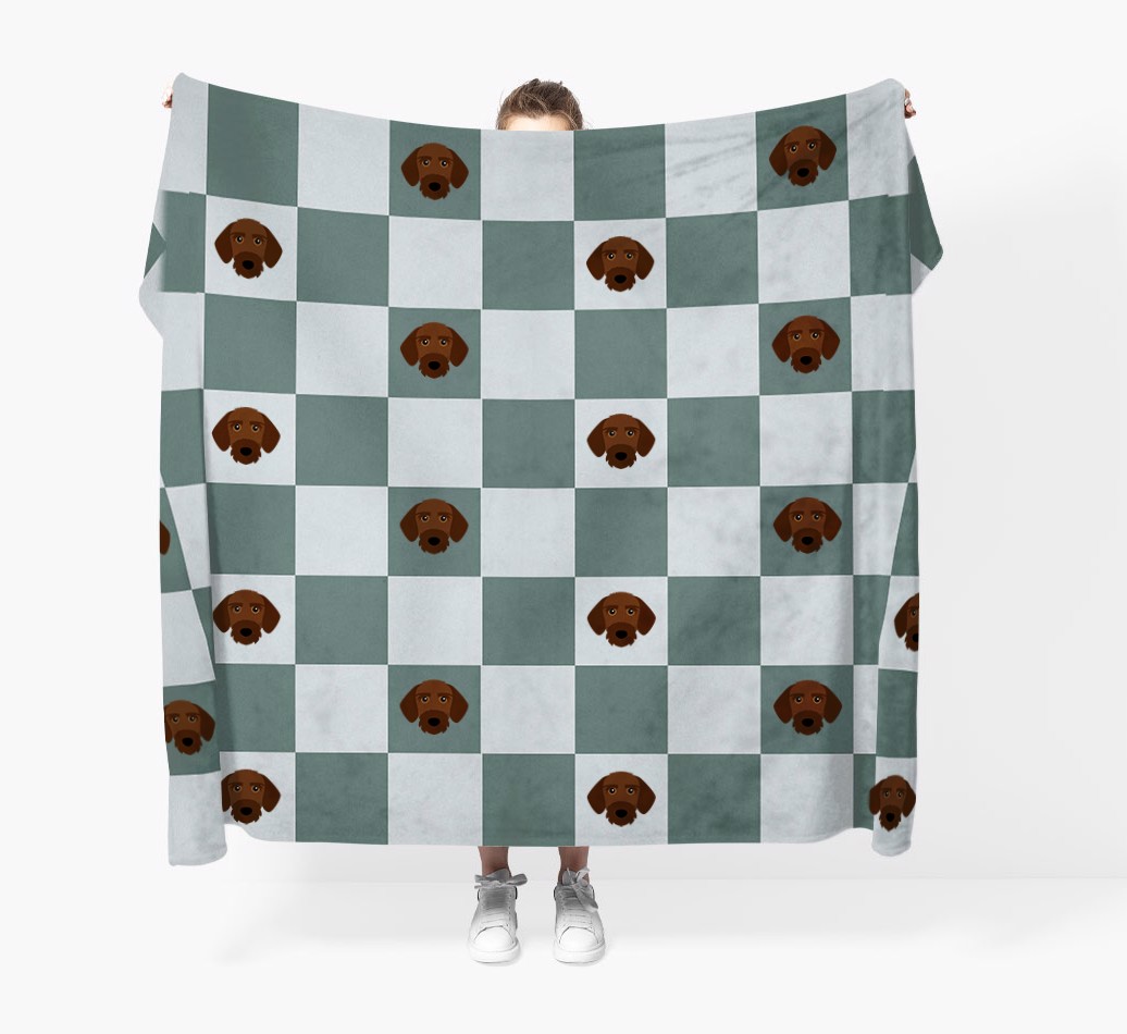 'Checkerboard' - Personalised Blanket - Held by Person