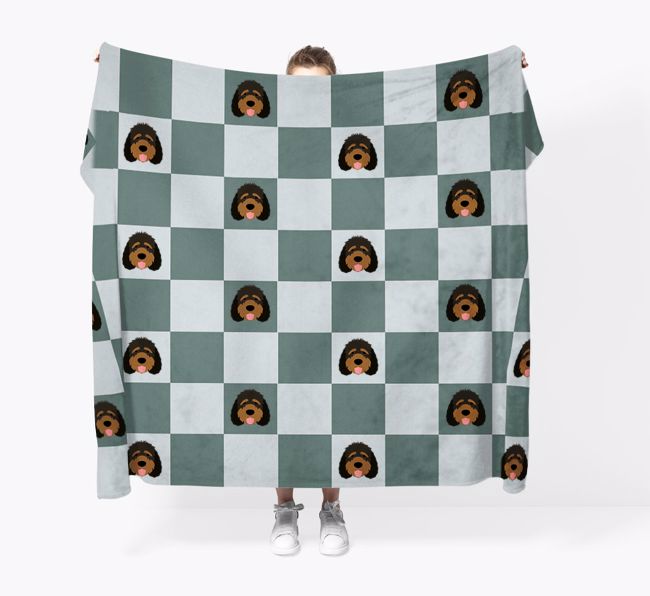 'Checkerboard' - Personalized {breedFullName} Blanket