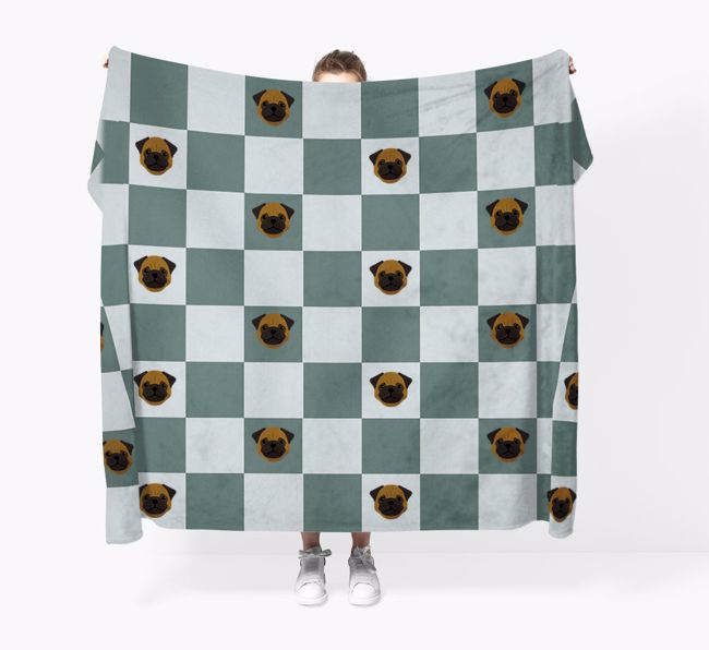 'Checkerboard' - Personalized {breedFullName} Blanket