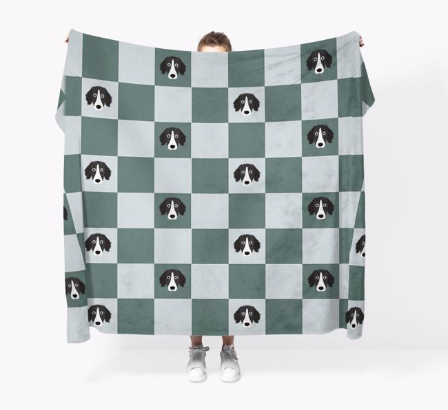 'Checkerboard' - Personalised {breedFullName} Blanket