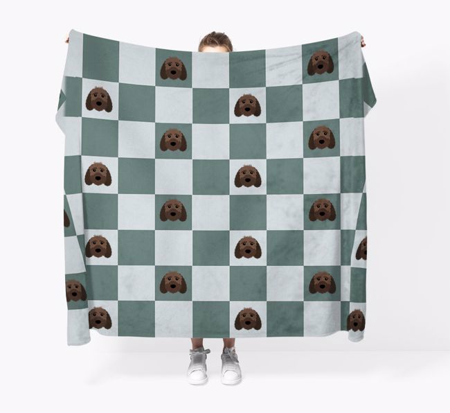 'Checkerboard' - Personalised {breedFullName} Blanket
