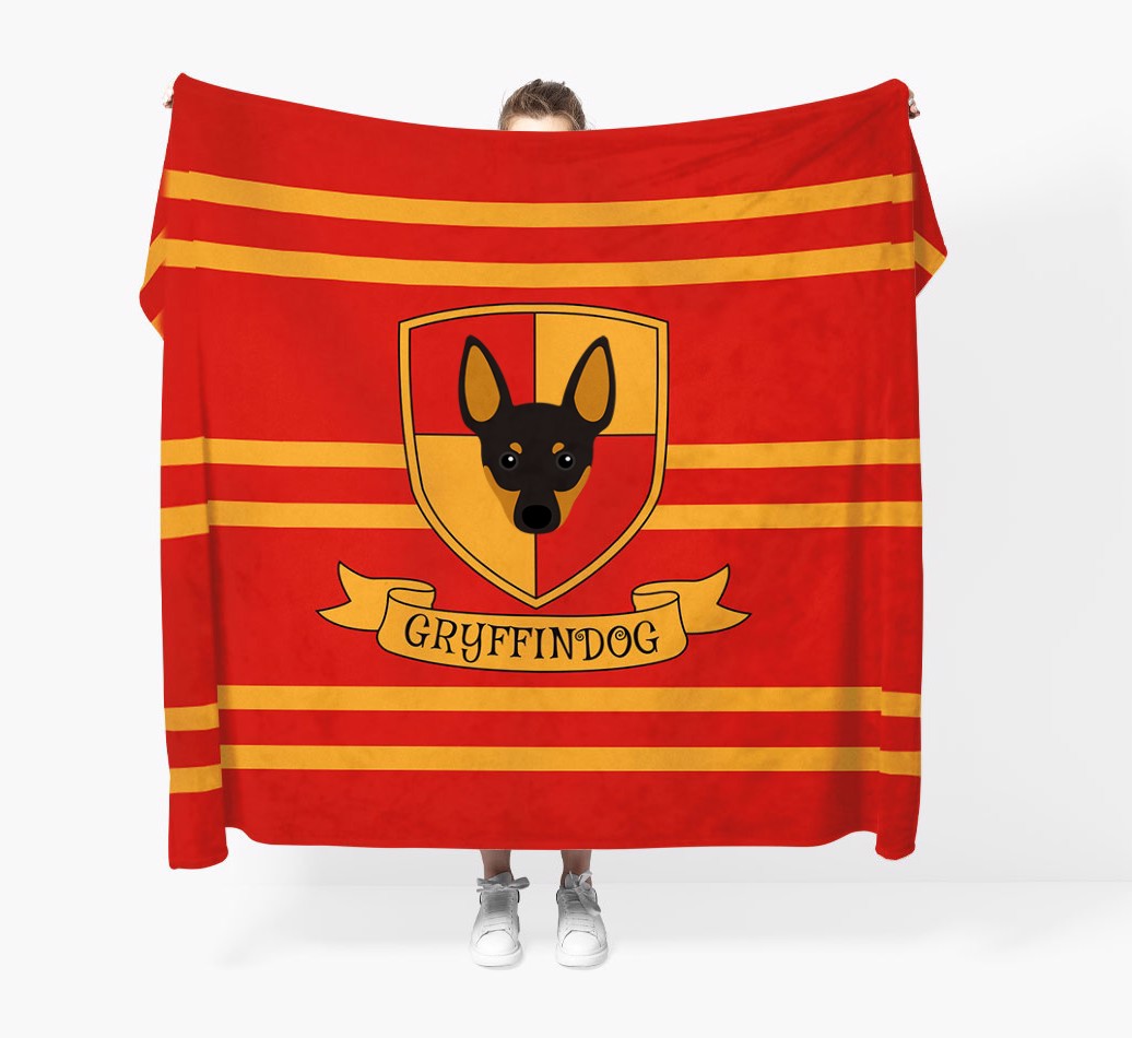 'Dogwarts' - Personalized Blanket - Held by Person