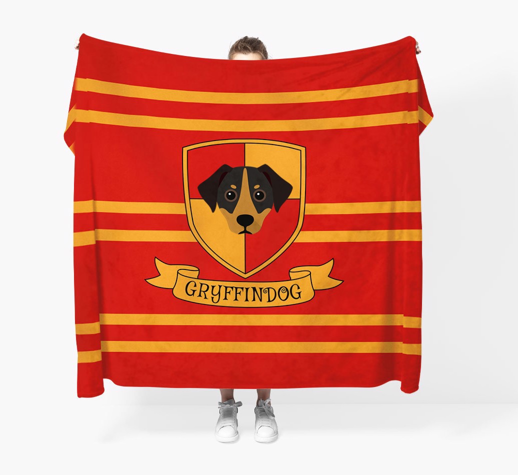 'Dogwarts' - Personalized Blanket - Held by Person