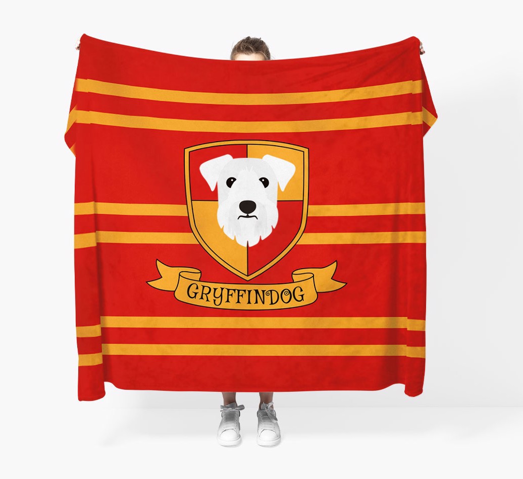 'Dogwarts' - Personalised Blanket - Held by Person