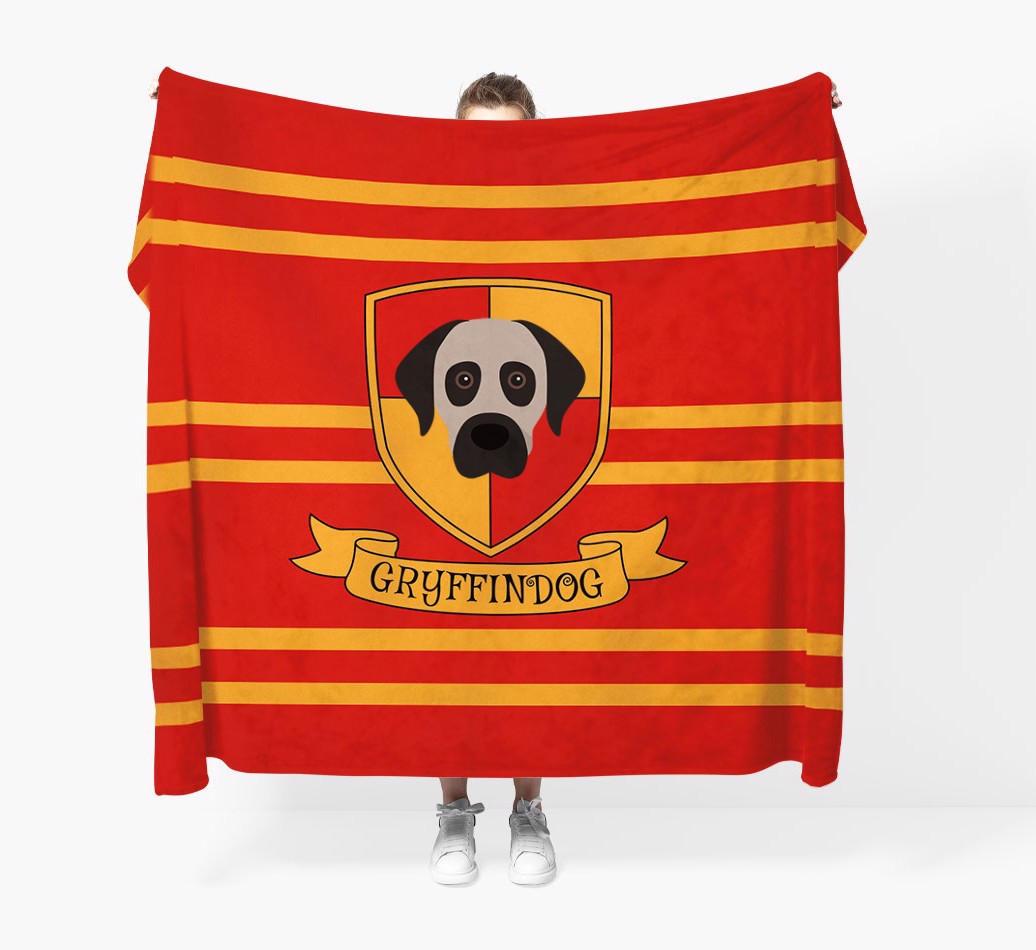 'Dogwarts' - Personalised Blanket - Held by Person
