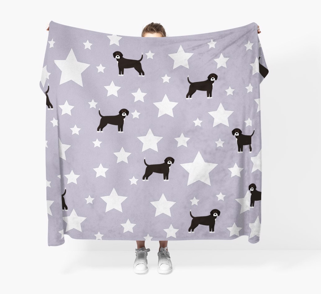 'Star Pattern' - Personalized Blanket - Held by Person