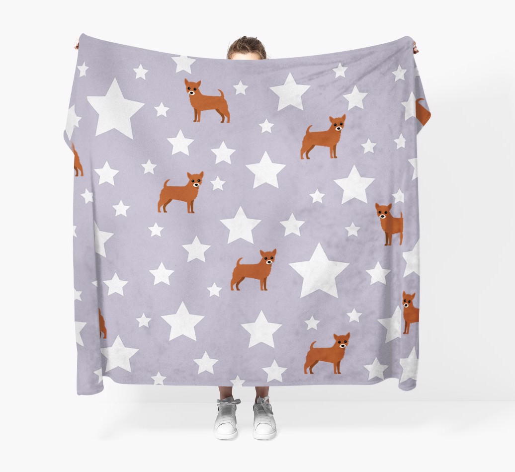 'Star Pattern' - Personalised Blanket - Held by Person