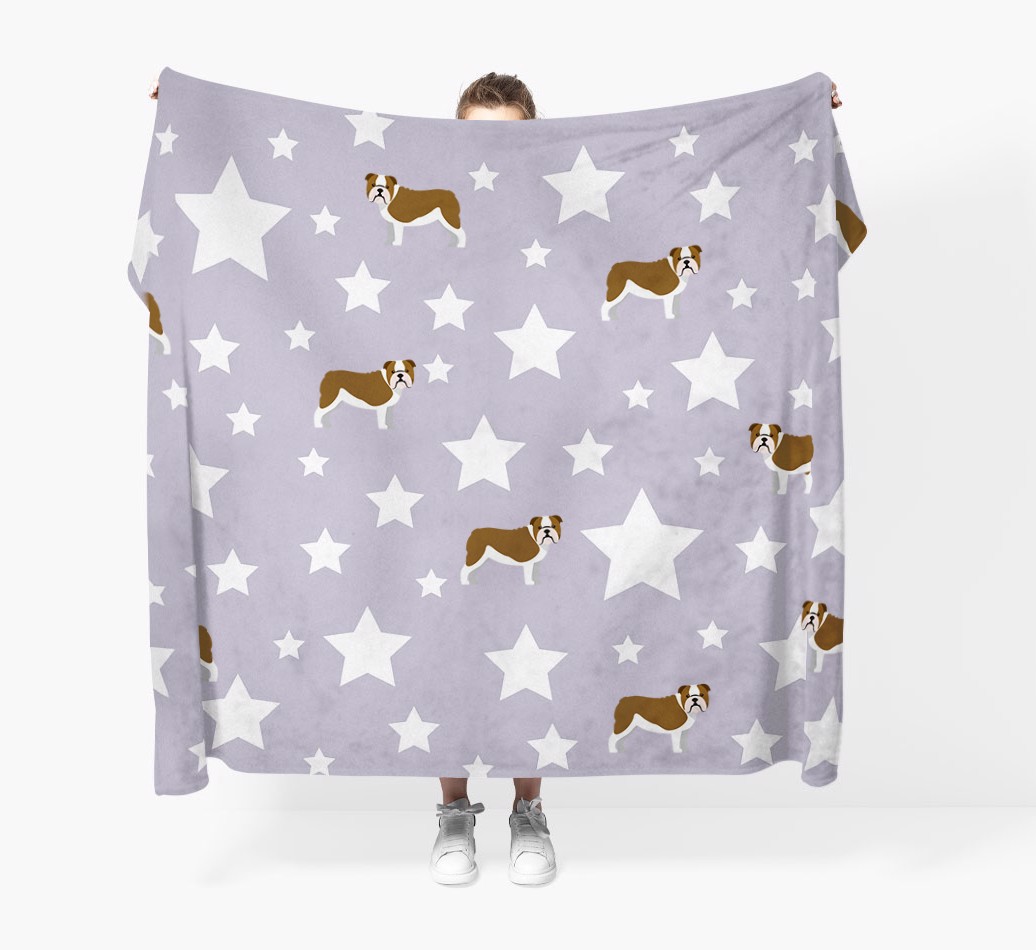 'Star Pattern' - Personalised Blanket - Held by Person