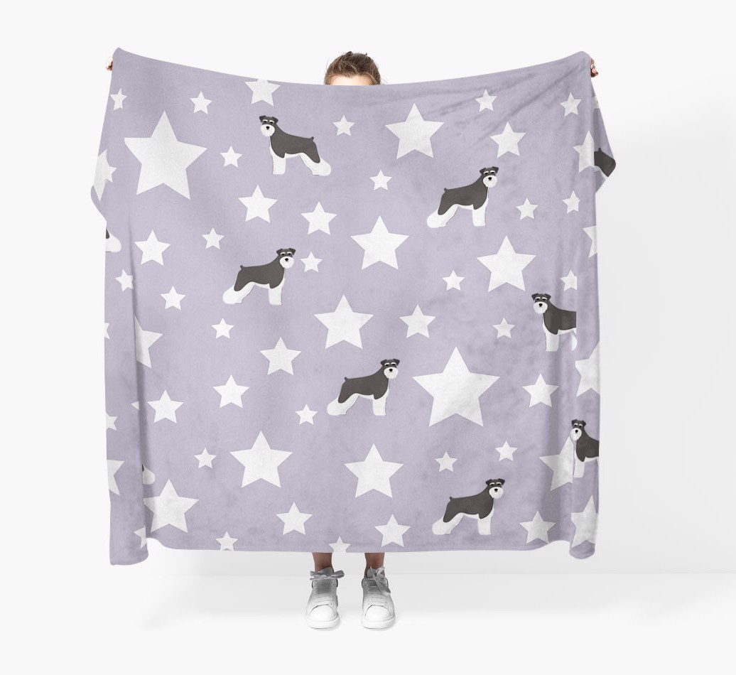 'Star Pattern' - Personalized Blanket - Held by Person