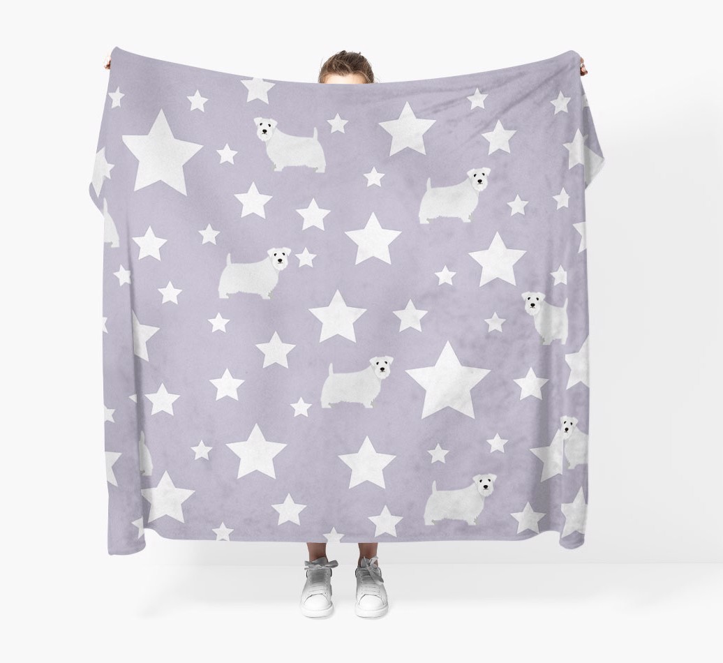 'Star Pattern' - Personalised Blanket - Held by Person