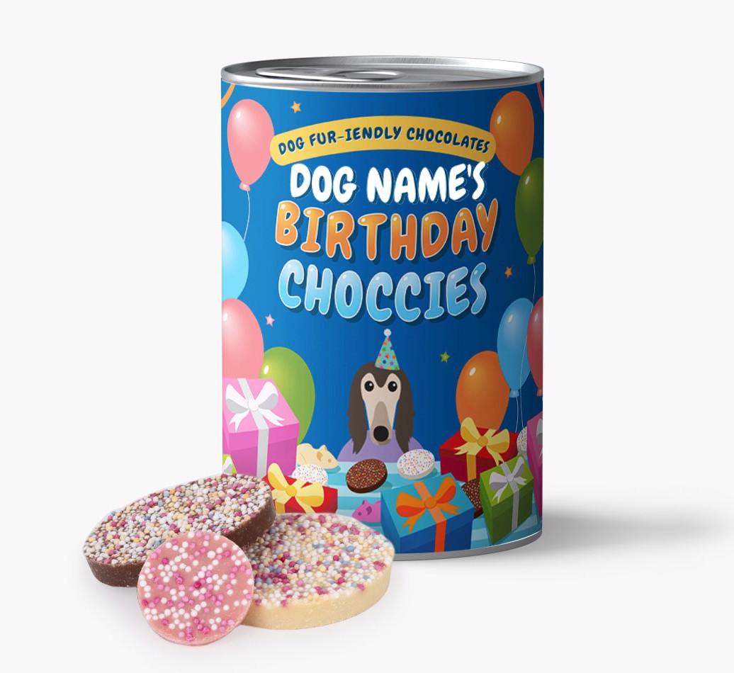 'Birthday Choccies' - Personalised Dog-Friendly Chocolate'