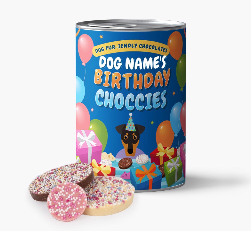'Birthday Choccies' - Personalised Dog-Friendly Chocolate'