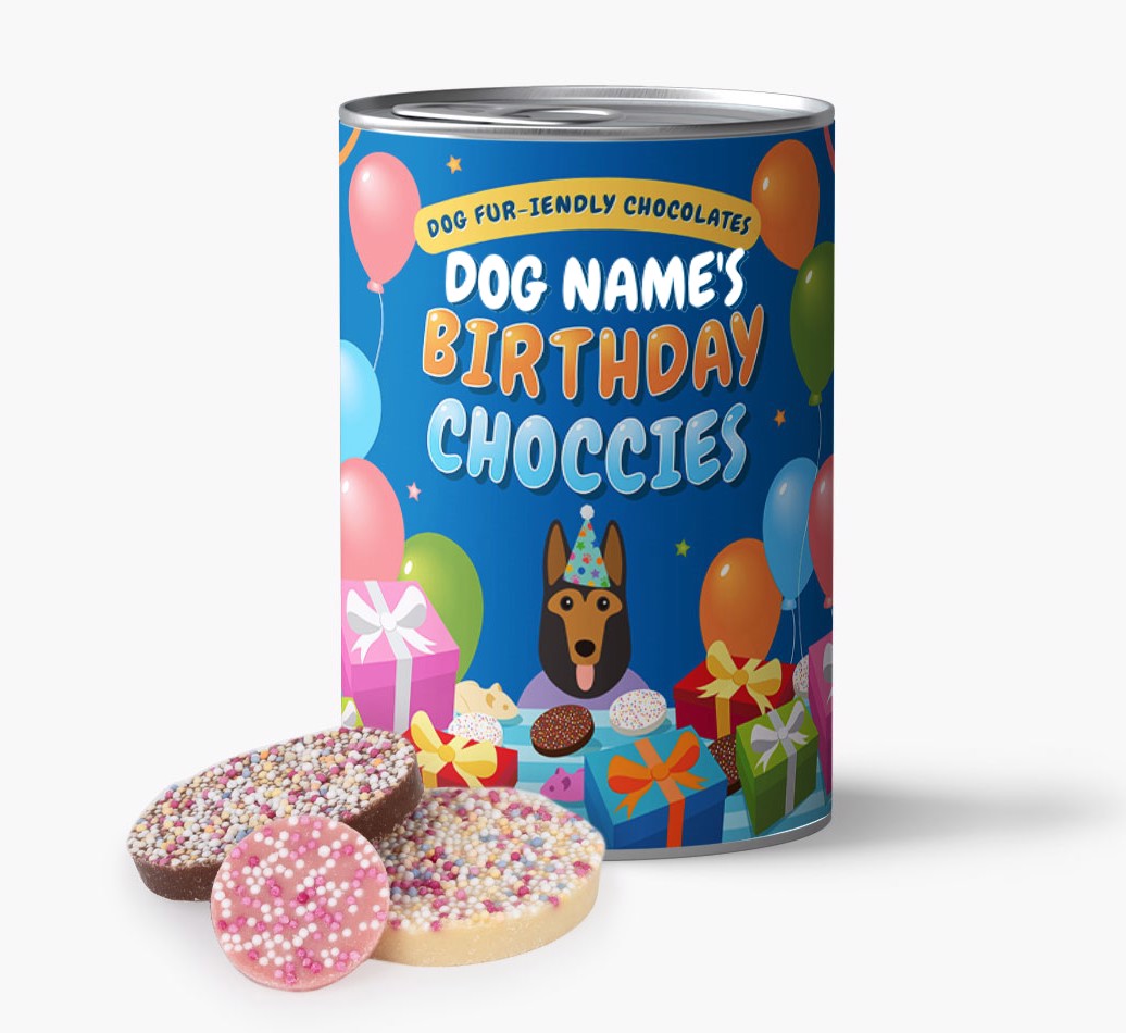 'Birthday Choccies' - Personalised Dog-Friendly Chocolate'