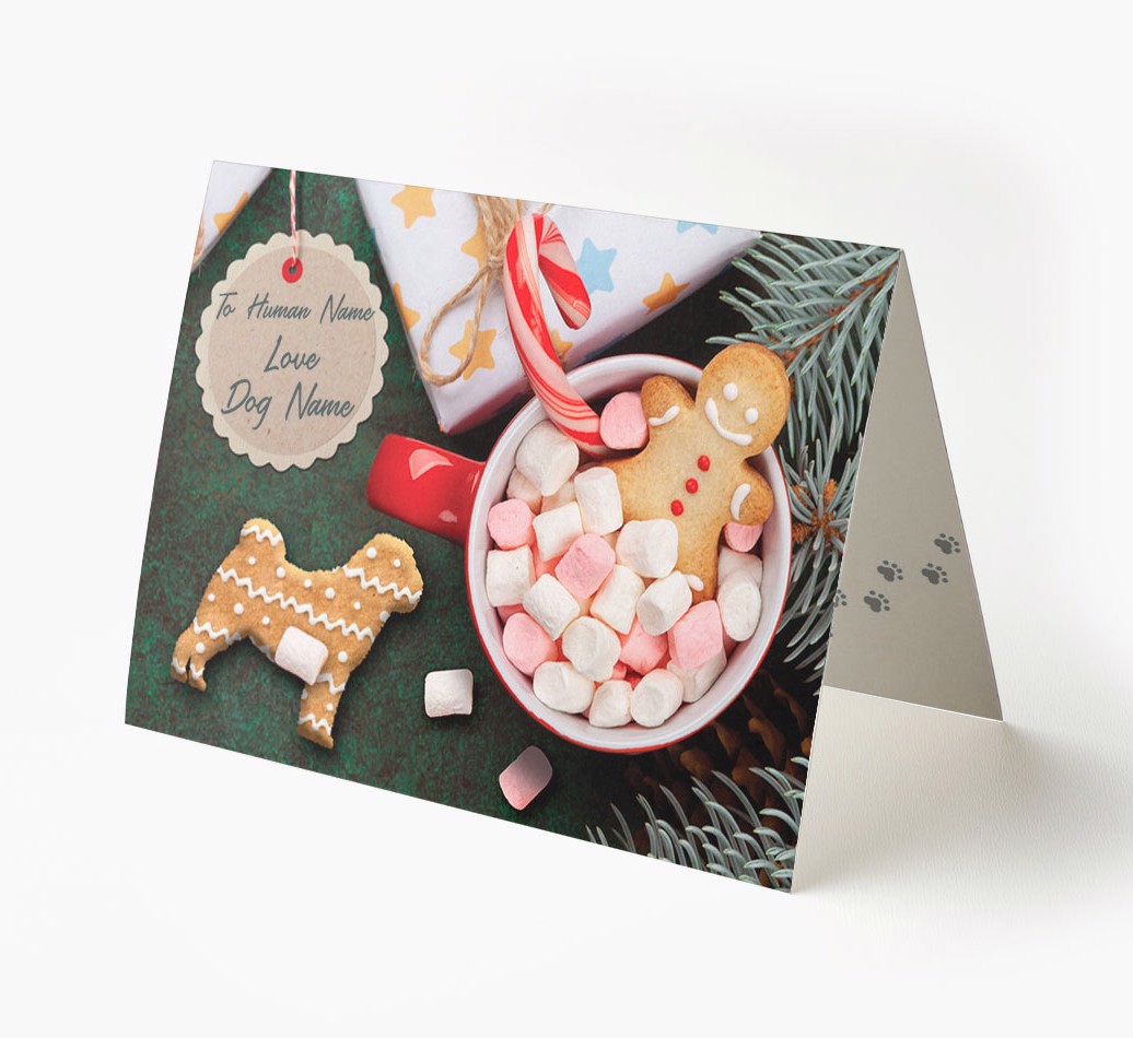 'Me and My Dog Ginger Biscuits' - Personalised {breedFullName} Card