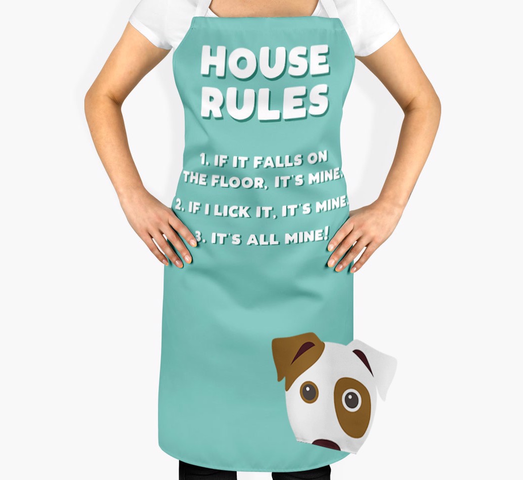 'House Rules Apron' - Personalized {breedFullName} Adult Apron