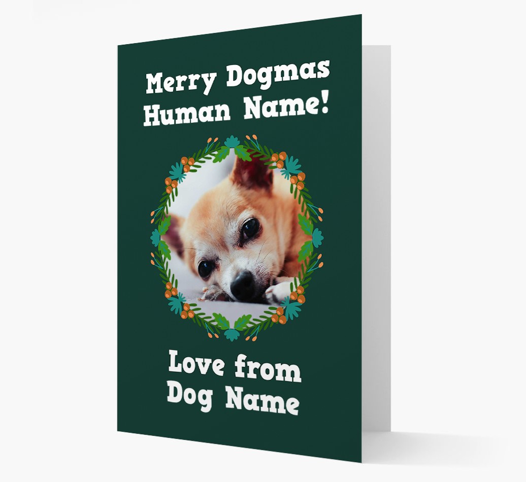 'Merry Dogmas' - Personalized {breedFullName} Card