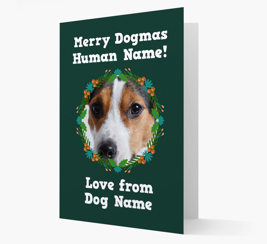 'Merry Dogmas' - Personalized {breedFullName} Card
