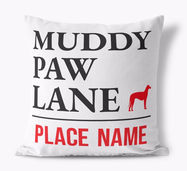 Muddy Paw Lane: Personalized {breedFullName} Pillow