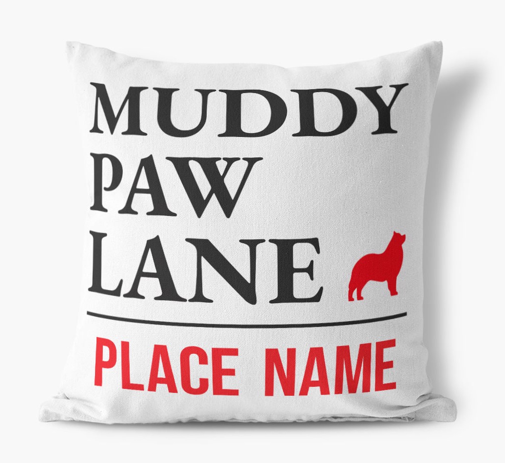 Muddy Paw Lane: Personalized {breedFullName} Pillow