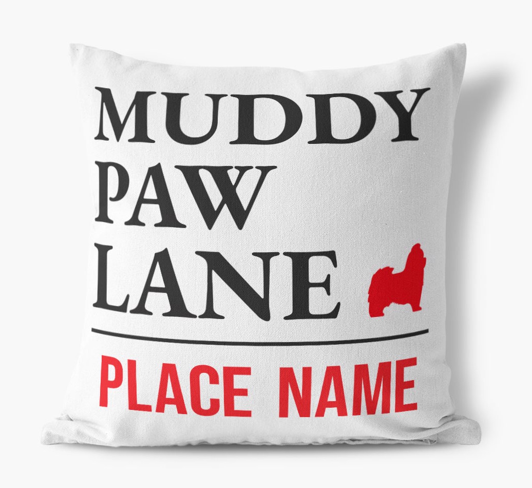 Muddy Paw Lane: Personalized {breedFullName} Pillow