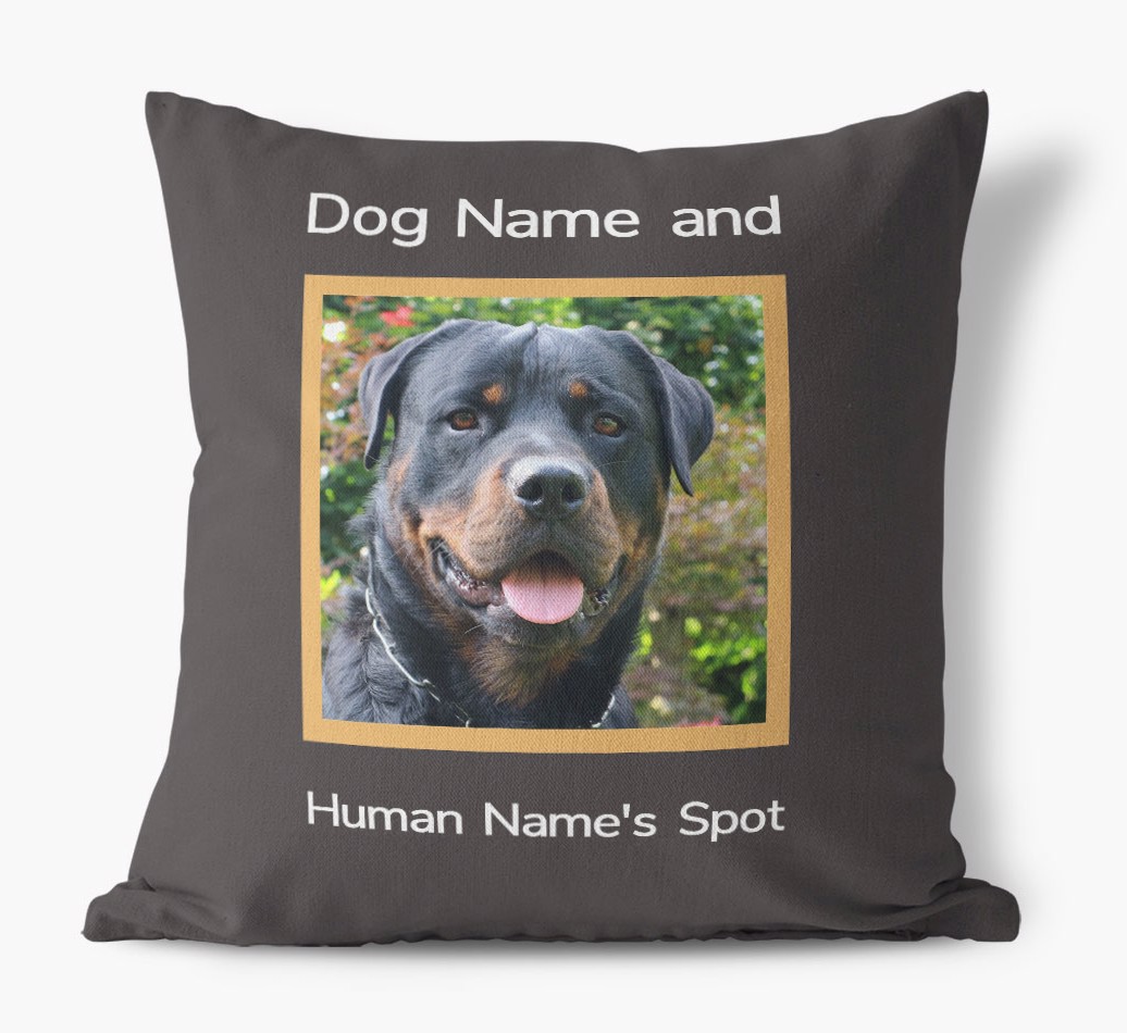 Our Spot: Personalized {breedFullName} Photo Upload Pillow