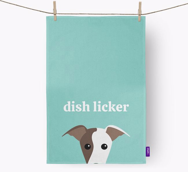 'Dish Licker' - Personalized {breedFullName} Dish Towel