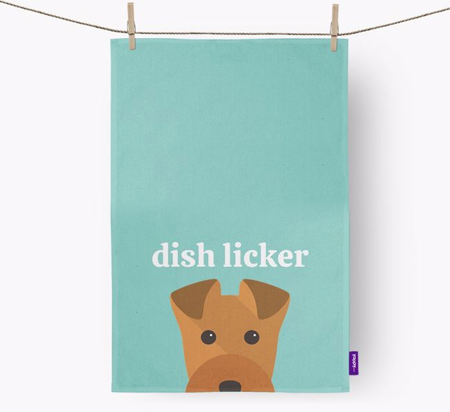 'Dish Licker' - Personalized {breedFullName} Dish Towel