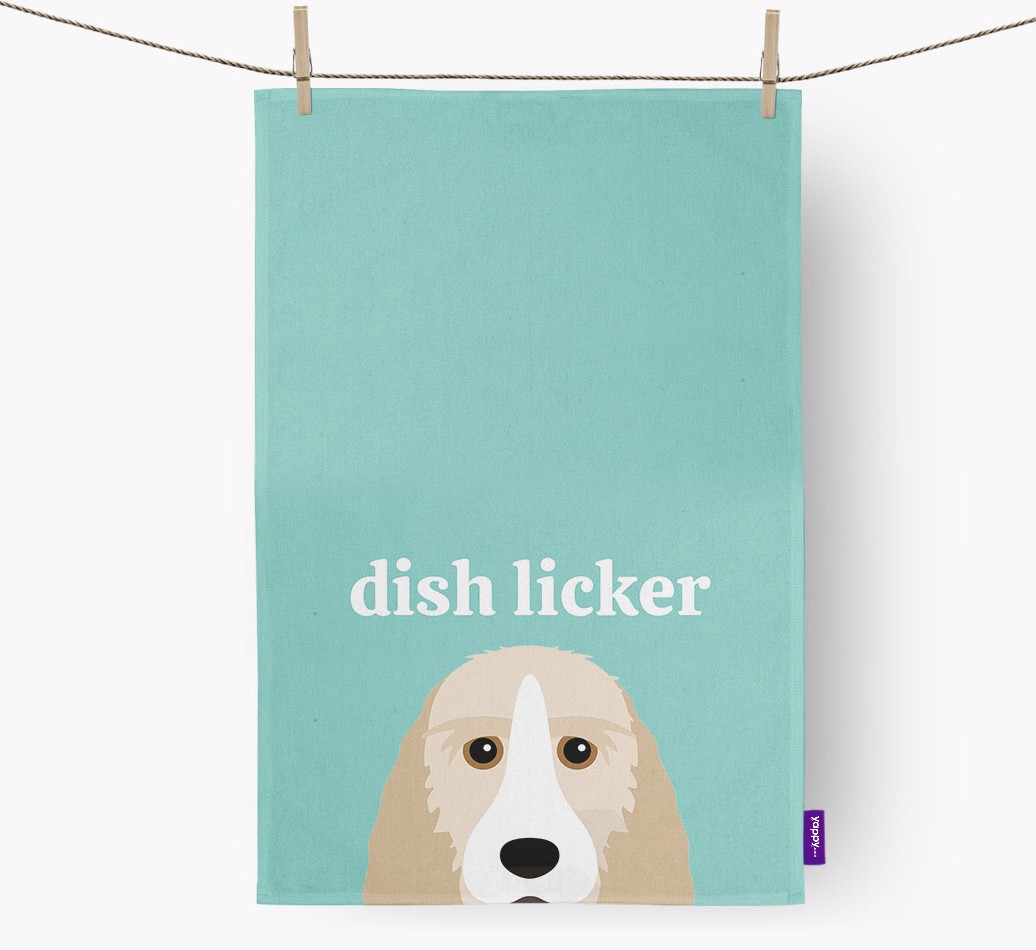'Dish Licker' - Personalised {breedFullName} Dish Towel