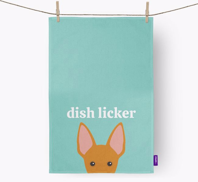 'Dish Licker' - Personalized {breedFullName} Dish Towel