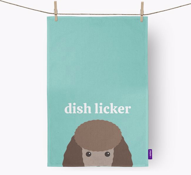 'Dish Licker' - Personalized {breedFullName} Dish Towel