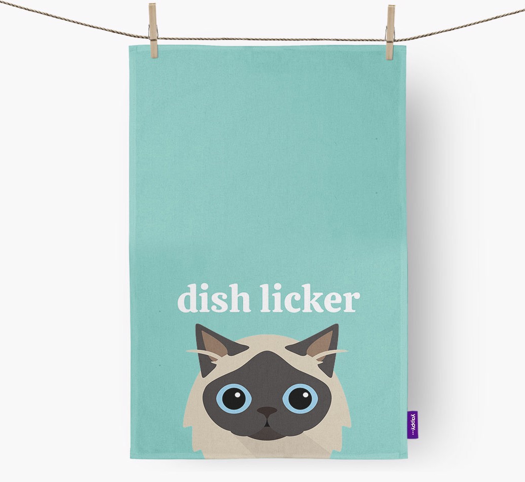 'Dish Licker' - Personalized {breedCommonName} DIsh Towel