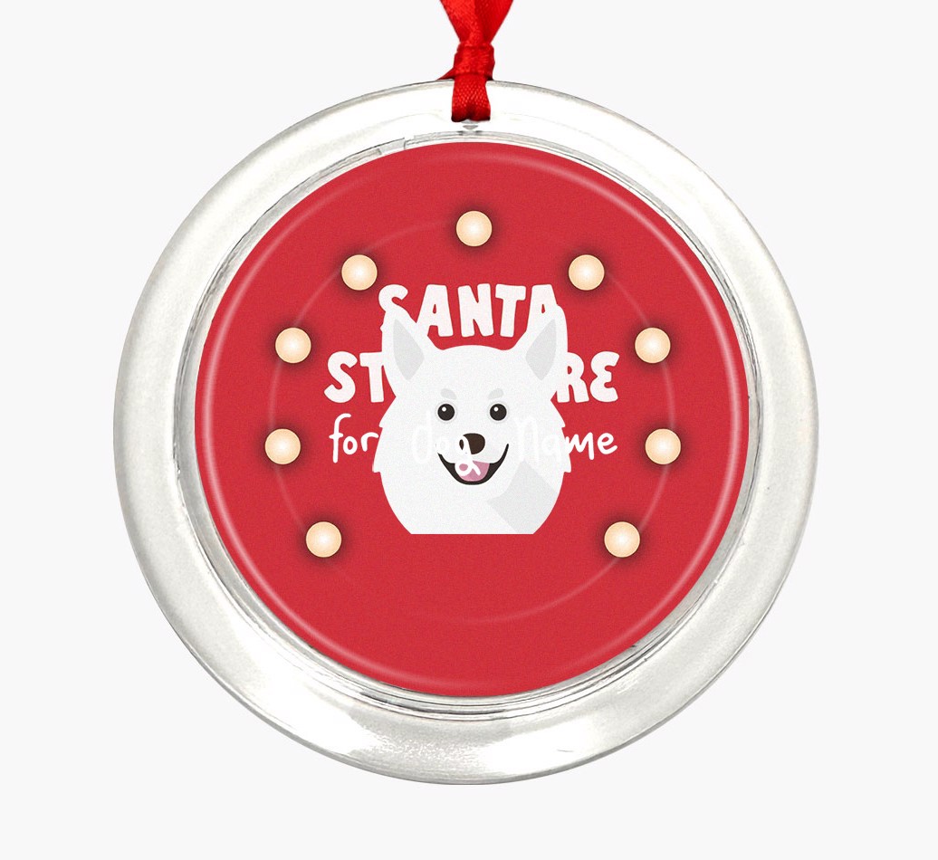 Santa Stop Here: {breedFullName} Christmas Decoration