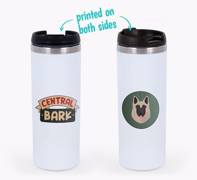 'Central Bark' - Photo Upload {breedFullName} Travel Mug