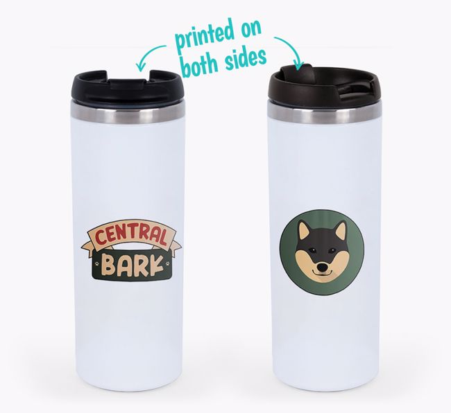 'Central Bark' - Photo Upload {breedFullName} Travel Mug