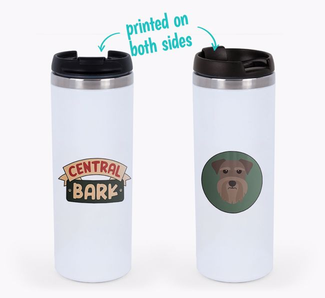 'Central Bark' - Photo Upload {breedFullName} Travel Mug