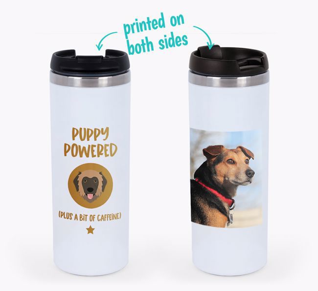 'Puppy Powered' - Photo Upload {breedFullName} Travel Mug